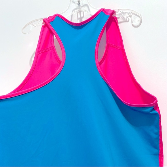 Nike Pro Pink/Blue Tank Top - Picture 4 of 6